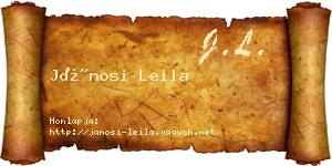 Jánosi Leila névjegykártya