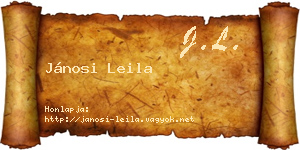 Jánosi Leila névjegykártya